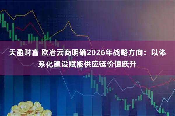 天盈财富 欧冶云商明确2026年战略方向：以体系化建设赋能供应链价值跃升